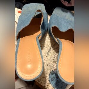 JLux the Label Blue Women's denim heels